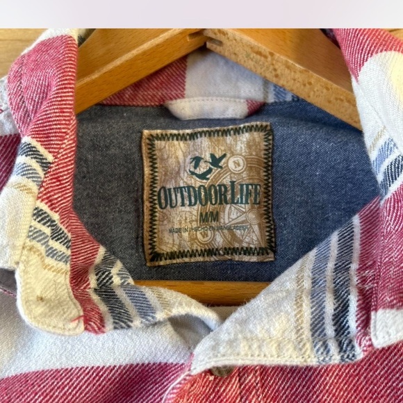 Vintage Collared Striped Button Down Shortsleeved Size Men's Medium - Picture 3 of 6